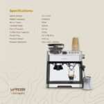 Lepresso Advanced Espresso Machine with Pressure Gauge - Silver - Image 5
