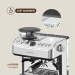 Lepresso Advanced Espresso Machine with Pressure Gauge - Silver - Image 6