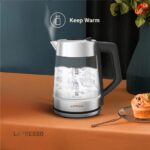 LePresso Multi-Temperature Illuminated Glass Kettle - Black - Image 6