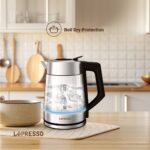 LePresso Multi-Temperature Illuminated Glass Kettle - Black - Image 7
