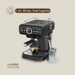 LePresso Retro Espresso Boiler Machine Gauge and Milk Steamer - Image 3